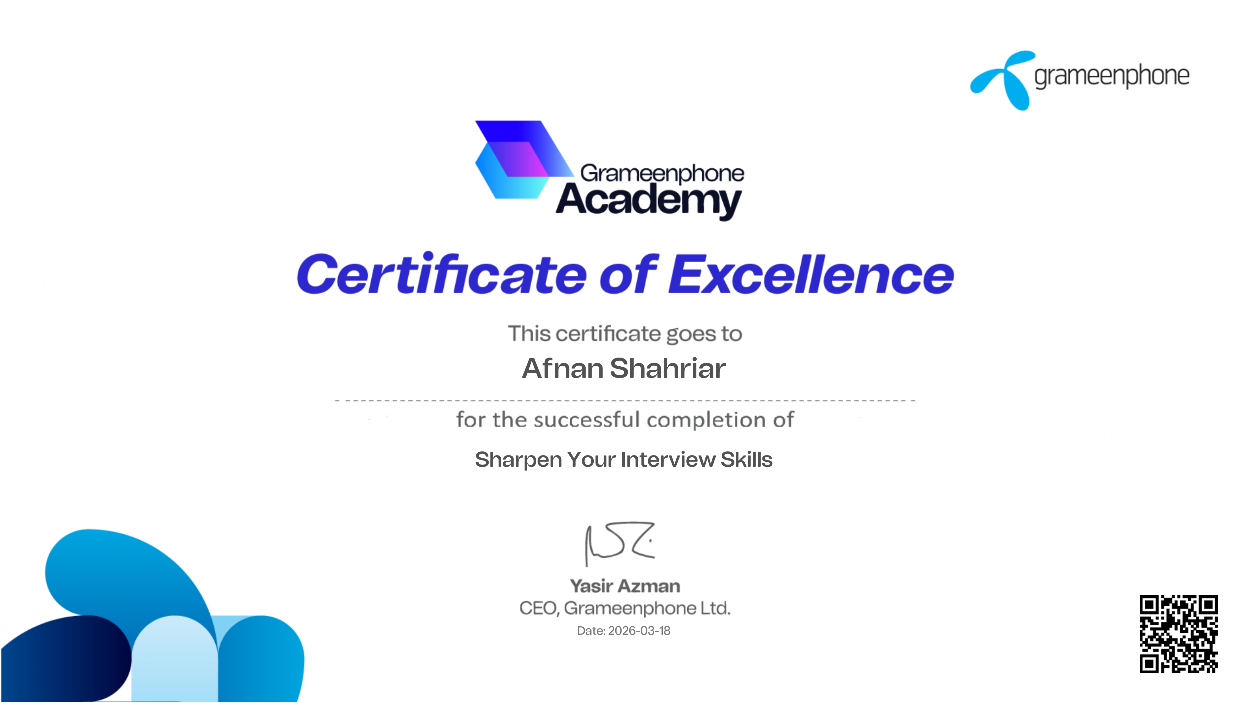 Sharpen Your Interview Skills Certificate